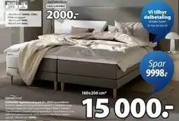 JYSK BJORSUND regulerbar seng grå-23 + EKSO overmadrass, NOK 15000 tilbud