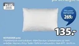 JYSK NOTODDEN pute, NOK 135 tilbud