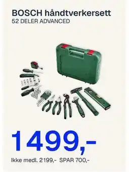 Jernia BOSCH håndtverkerse, NOK 2199, Medlemspris tilbud