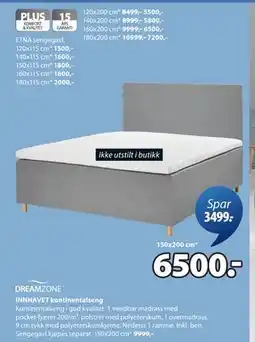 JYSK INNHAVET kontinentalseng, NOK 6500 tilbud