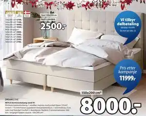 JYSK NEVLA kontinentalseng sand-91, NOK 8000 tilbud