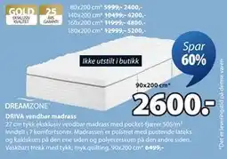 JYSK DRIVA vendbar madrass., NOK 2600 tilbud