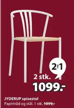 JYSK JYDERUP spisestol, NOK 1099 tilbud