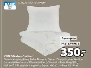 KVITEGGA dyne-/putesett