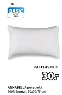 JYSK ANNABELLA putetrekk, NOK 30 tilbud