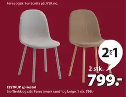 JYSK EJSTRUP spisestol, NOK 799 tilbud