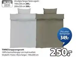 JYSK TINNE kreppsengesett tilbud