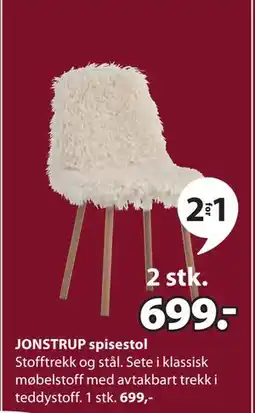 JYSK JONSTRUP spisestol, NOK 699 tilbud