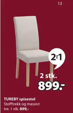 JYSK TUREBY spisestol, NOK 899 tilbud