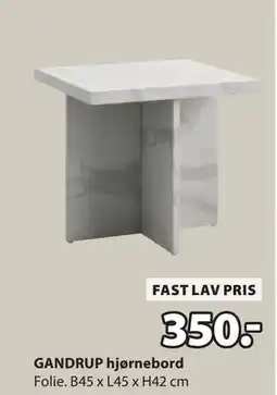 JYSK GANDRUP hjørnebord, NOK 350 tilbud