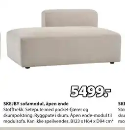 JYSK SKEJBY sofamodul, åpen ende, NOK 5499 tilbud