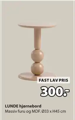 JYSK LUNDE hjørnebord, NOK 300 tilbud