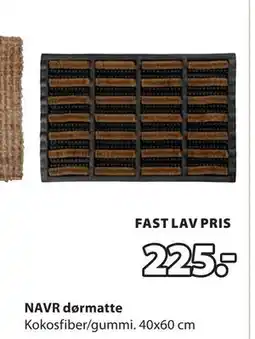 JYSK NAVR dørmatte, NOK 225 tilbud