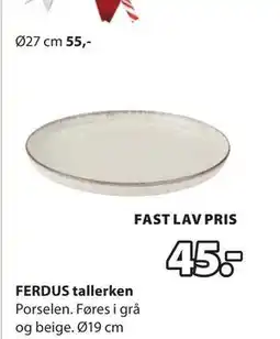 JYSK FERDUS tallerken tilbud