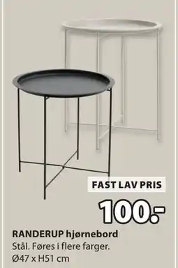 JYSK RANDERUP hjørnebord, NOK 100 tilbud