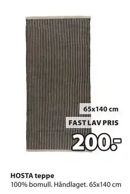 JYSK HOSTA teppe, NOK 200 tilbud