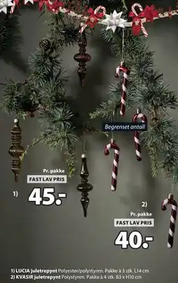 JYSK KVASIR juletrepynt, NOK 40 tilbud
