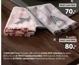 JYSK TEKTIT kjøkkenhåndkle, NOK 80 tilbud