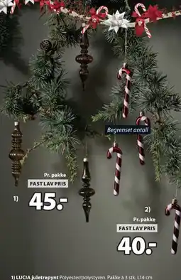 JYSK LUCIA juletrepynt, NOK 45 tilbud