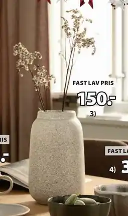 JYSK KARLANTON vase, NOK 150 tilbud