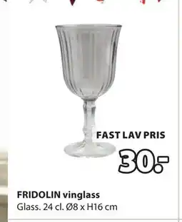 JYSK FRIDOLIN vinglass, NOK 30 tilbud