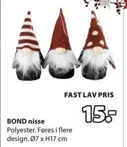 JYSK BOND nisse, NOK 15 tilbud