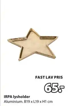 JYSK IRPA lysholder, NOK 65 tilbud
