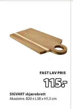 JYSK SIGVART skjærebrett, NOK 115 tilbud