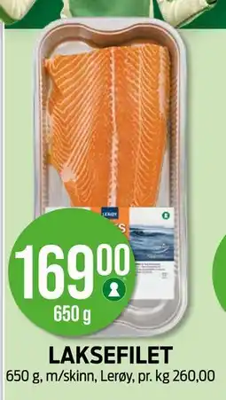 Kiwi LAKSEFILET, NOK 169 tilbud
