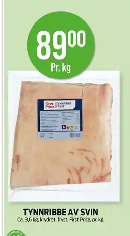 Kiwi TYNNRIBBE AV SVIN, NOK 89 tilbud