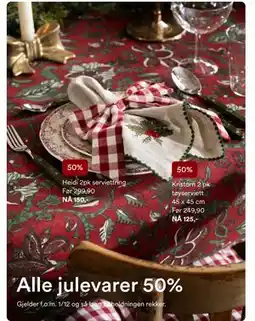 Kid Interiør Alle julevarer 50% tilbud