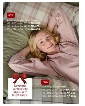 Kid Interiør Verbier garnfarget flanell olivengrønn 140 x 200 cm tilbud