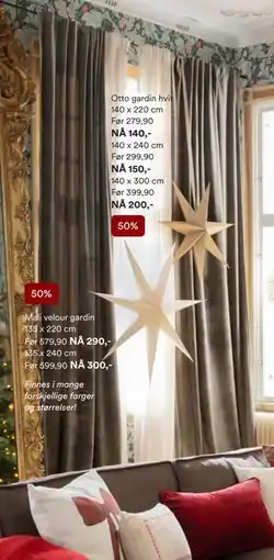 Kid Interiør Mali velour gardin tilbud