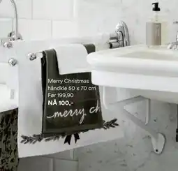 Kid Interiør Merry Christmas håndkle 50 x 70 cm, NOK 100 tilbud