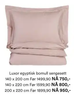 Kid Interiør Luxor egyptisk bomull sengesett 140 x 200 cm tilbud