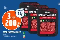 Coop Obs COOP KARBONADEDEIG, NOK 200 tilbud