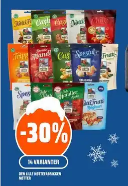 Coop Obs DEN LILLE NØTTEFABRIKKEN NØTTER tilbud