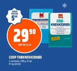 Coop Obs COOP FRØKNEKKEBRØD, NOK 29.9 tilbud