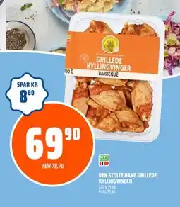 Coop Obs DEN STOLTE HANE GRILLEDE KYLLINGVINGER, NOK 69.9 tilbud