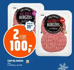 Coop Obs COOP BIG BURGER, NOK 100 tilbud