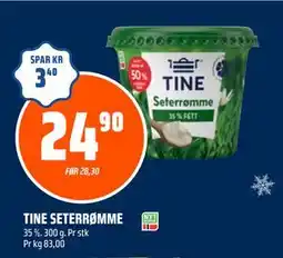 Coop Obs TINE SETERRØMME, NOK 24.9 tilbud