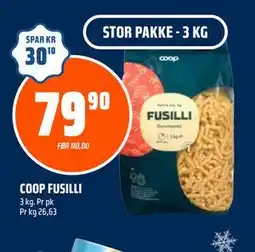 Coop Obs COOP FUSILLI, NOK 79.9 tilbud