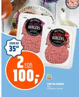 Coop Obs COOP BIG BURGER, NOK 100 tilbud
