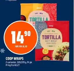 Coop Obs COOP WRAPS, NOK 14.9 tilbud