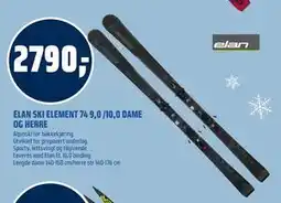 Coop Obs ELAN SKI ELEMENT 74 9,0 /10,0 DAME OG HERRE, NOK 2790 tilbud