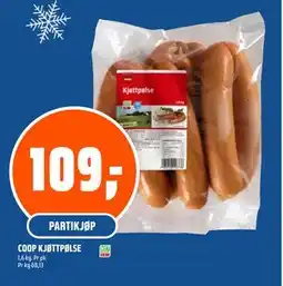 Coop Obs COOP KJØTTPØLSE, NOK 109 tilbud