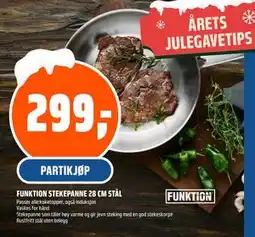 Coop Obs FUNKTION STEKEPANNE 28 CM STÅL, NOK 299 tilbud