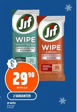 Coop Obs JIF WIPES, NOK 29.9 tilbud