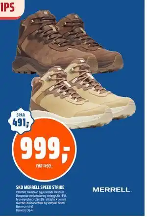 SKO MERRELL SPEED STRIKE, NOK 999