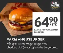 Jacobs VARM ANGUSBURGER, NOK 64.9 tilbud